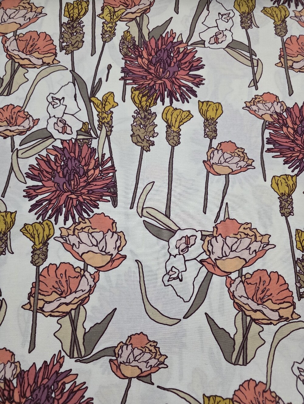 Target Opalhouse Fabric Shower Curtain Wildflowers Botanical Retro Cottagecore